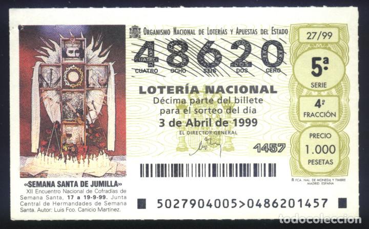 Loter&iacute;a nacional: MU-0647- D&Eacute;CIMO DE LOTERIA NACIONAL. XII ENCUENTRO DE COFRADIAS DE SEMANA SANTA. JUMILLA (MURCIA).