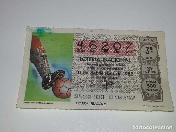 Loter&iacute;a nacional: ANTIGUO DECIMO DE LOTERIA NACIONAL SERIE MUNDIAL FUTBOL ESPA&Ntilde;A 82 - 1982 CARTEL MUNDIAL BRASIL 1950