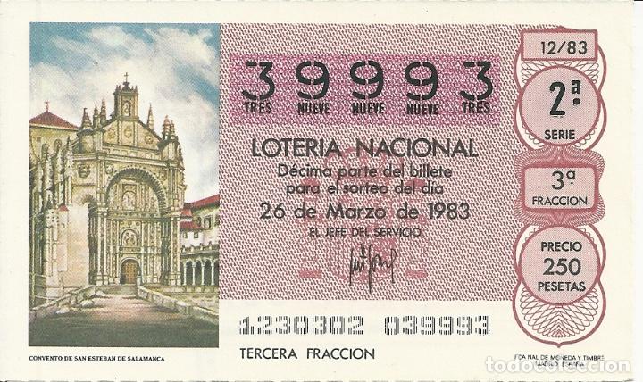 Lotaria Nacional: Loteria Nacional Capicua 39993 a&ntilde;o 1983 sorteo 12