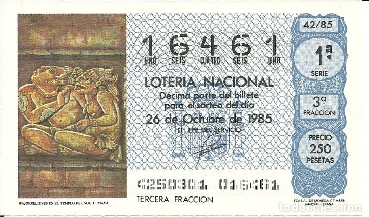 Lotaria Nacional: Loteria Nacional Capicua 16461 a&ntilde;o 1985 sorteo 42