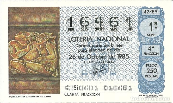 Lotaria Nacional: Loteria Nacional Capicua 16461 a&ntilde;o 1985 sorteo 42