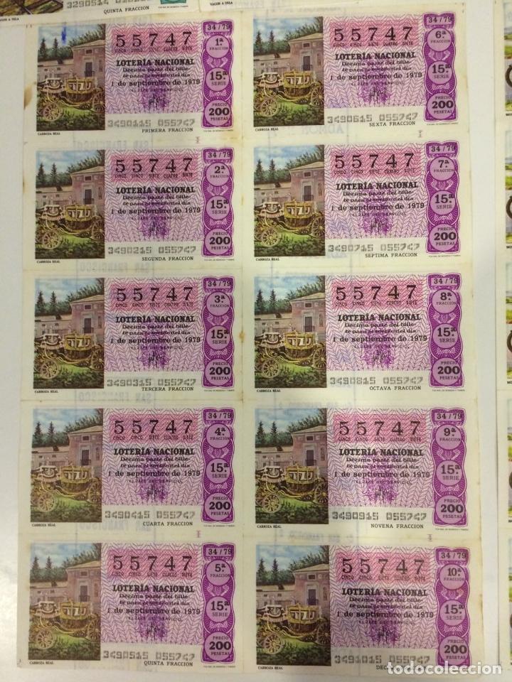 National Spanish Lottery: BILLETE COMPLETO DE LOTERIA. 1979. 34/79. CARROZA REAL.  ADM. DE LOTERIA N&ordm;7. S.FRANCISCO. C&Aacute;DIZ