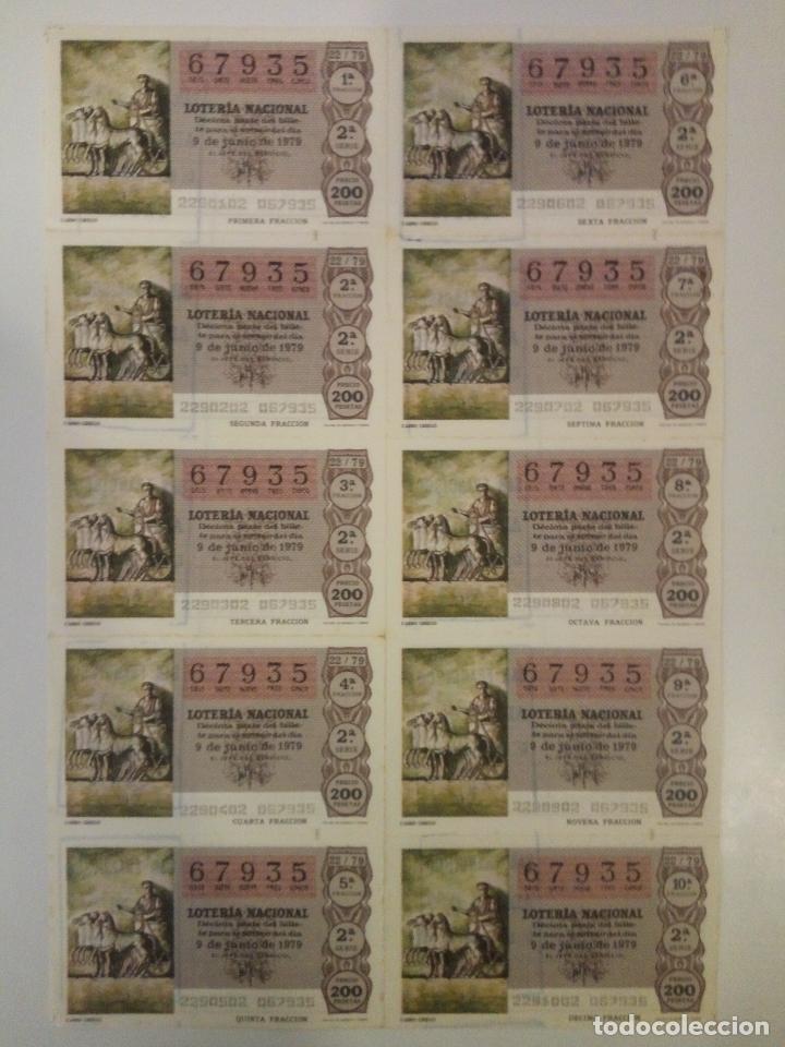 Lotaria Nacional: BILLETE COMPLETO DE LOTERIA. 1979. 22/79.CARRO GRIEGO. ADM. DE LOTERIA N&ordm;7. S.FRANCISO. C&Aacute;DIZ