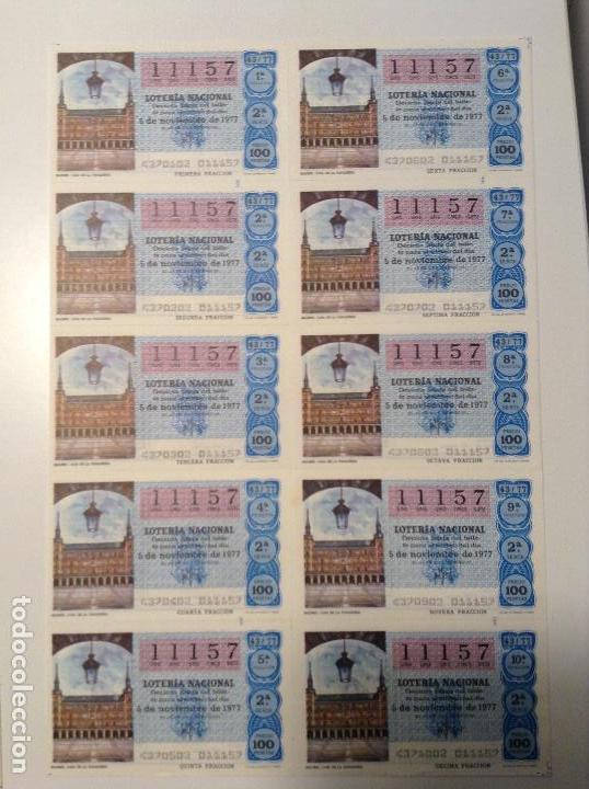 Lotaria Nacional: BILLETE COMPLETO DE LOTERIA. 1977. 43/77. MADRID. CASA DE LA PANADERIA. CASA ARIAS. C&Aacute;DIZ