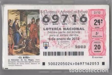 National Spanish Lottery: Loter&iacute;a Nacional de los s&aacute;bados 2012 ( a&ntilde;o completo, colecci&oacute;n completa )
