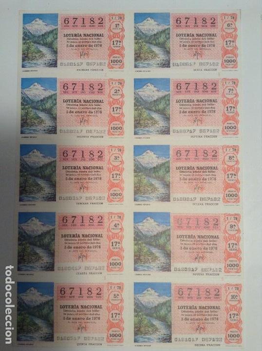Lotteria Nationale Spagnola: BILLETE COMPLETO DE LOTERIA. 1978. 1/78. CUMBRES NEVADAS. ADMINISTRACI&Oacute;N CASA ARIAS. C&Aacute;DIZ