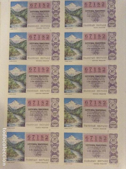 Lotteria Nationale Spagnola: BILLETE COMPLETO DE LOTERIA. 1978. 1/78. CUMBRES NEVADAS. ADMINISTRACI&Oacute;N CASA ARIAS. C&Aacute;DIZ