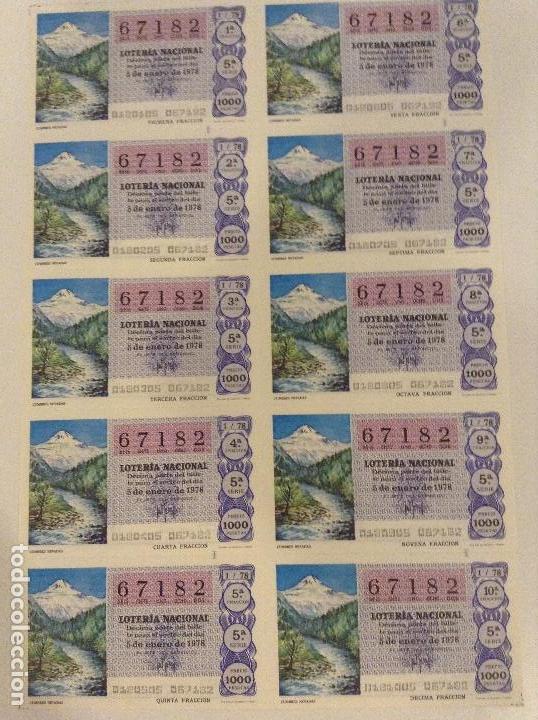Lotteria Nationale Spagnola: BILLETE COMPLETO DE LOTERIA. 1978. 1/78. CUMBRES NEVADAS. ADMINISTRACI&Oacute;N CASA ARIAS. C&Aacute;DIZ