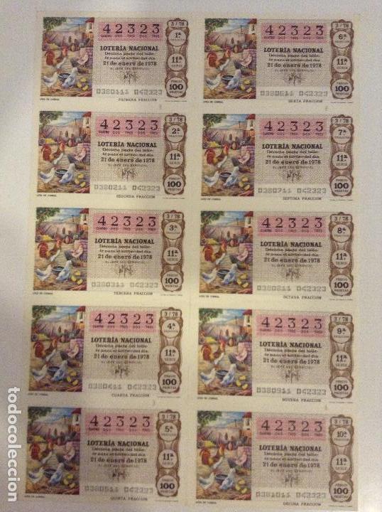 Lotteria Nationale Spagnola: BILLETE COMPLETO DE LOTERIA. 1978. 3/78. AVES DE CORRAL. ADMINISTRACI&Oacute;N CASA ARIAS. C&Aacute;DIZ