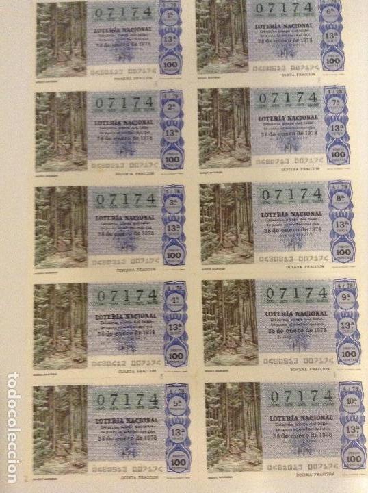 Loterie Nationale: BILLETE COMPLETO DE LOTERIA. 1978. 4/78. BOSQUE MADEDERO. ADMINISTRACI&Oacute;N CASA ARIAS. C&Aacute;DIZ