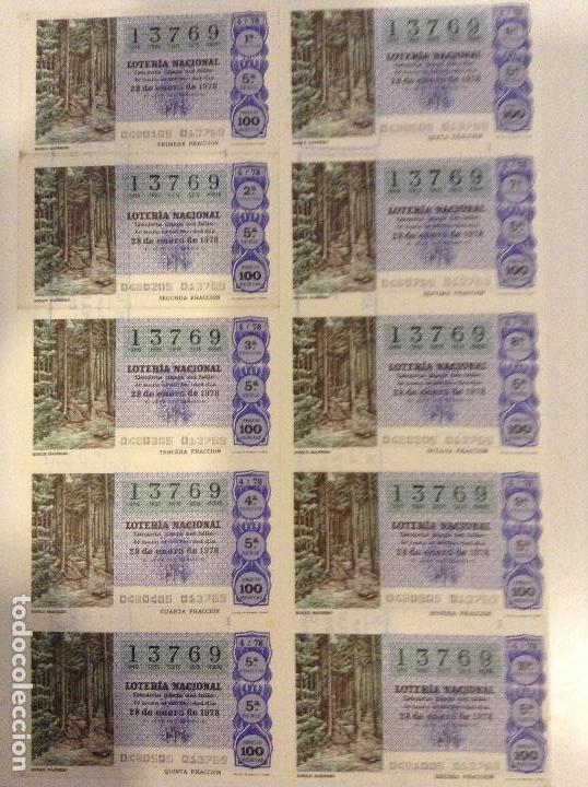 Loterie Nationale: BILLETE COMPLETO DE LOTERIA. 1978. 4/78. BOSQUE MADEDERO. AD. N&ordm; 4. DUQUE DE LA VICTORIA. C&Aacute;DIZ