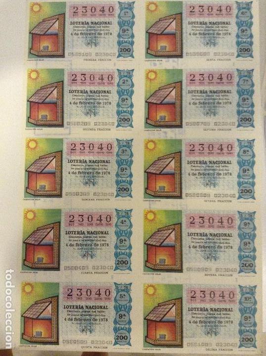 Loterie Nationale: BILLETE COMPLETO DE LOTERIA. 1978. 5/78.CALEFACTOR SOLAR. AD. N&ordm;7. DUQUE DE LA VICTORIA. C&Aacute;DIZ