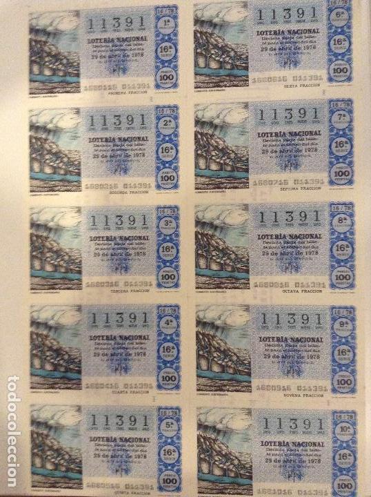 Lotaria Nacional: BILLETE COMPLETO DE LOTERIA. 1978.16/78. CORRIENTE SUBTERR&Aacute;NEA. AD. N&ordm;4. CALLE DATO. VITORIA