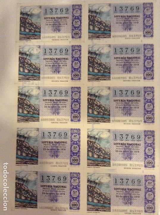 Lotaria Nacional: BILLETE COMPLETO DE LOTERIA. 1978.16/78. CORRIENTE SUBTERR&Aacute;NEA. AD. N&ordm;4. DUQUE DE LA VICTORIA.CADIZ