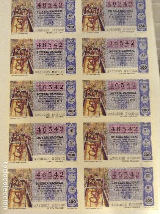 Lotaria Nacional: BILLETE COMPLETO DE LOTERIA. 1978.17/78. EXTRACCI&Oacute;N PIEDRAS PRECIOSAS. AD.CASA ARIAS. C&Aacute;DIZ.