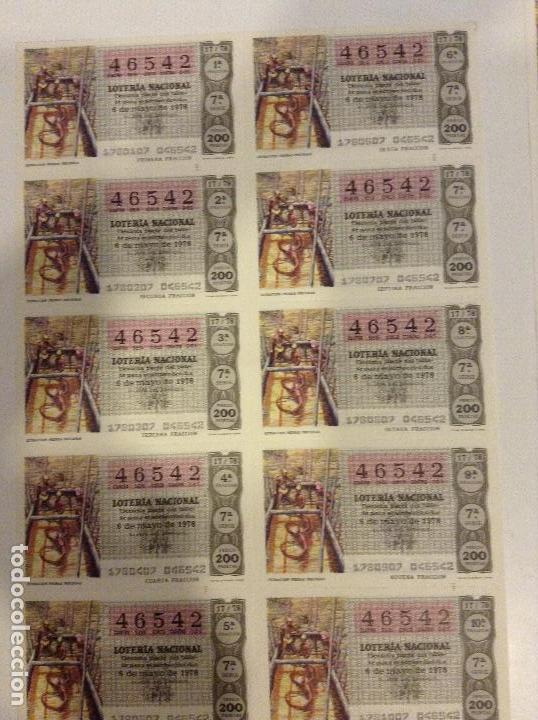 Lotaria Nacional: BILLETE COMPLETO DE LOTERIA. 1978.17/78. EXTRACCI&Oacute;N PIEDRAS PRECIOSAS. AD.CASA ARIAS. C&Aacute;DIZ.
