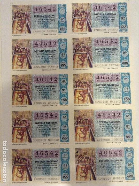 Lotaria Nacional: BILLETE COMPLETO DE LOTERIA. 1978.17/78. EXTRACCI&Oacute;N PIEDRAS PRECIOSAS. AD.CASA ARIAS. C&Aacute;DIZ.