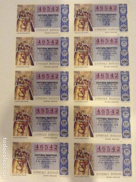 Lotaria Nacional: BILLETE COMPLETO DE LOTERIA. 1978.17/78. EXTRACCI&Oacute;N PIEDRAS PRECIOSAS. AD.CASA ARIAS. C&Aacute;DIZ.