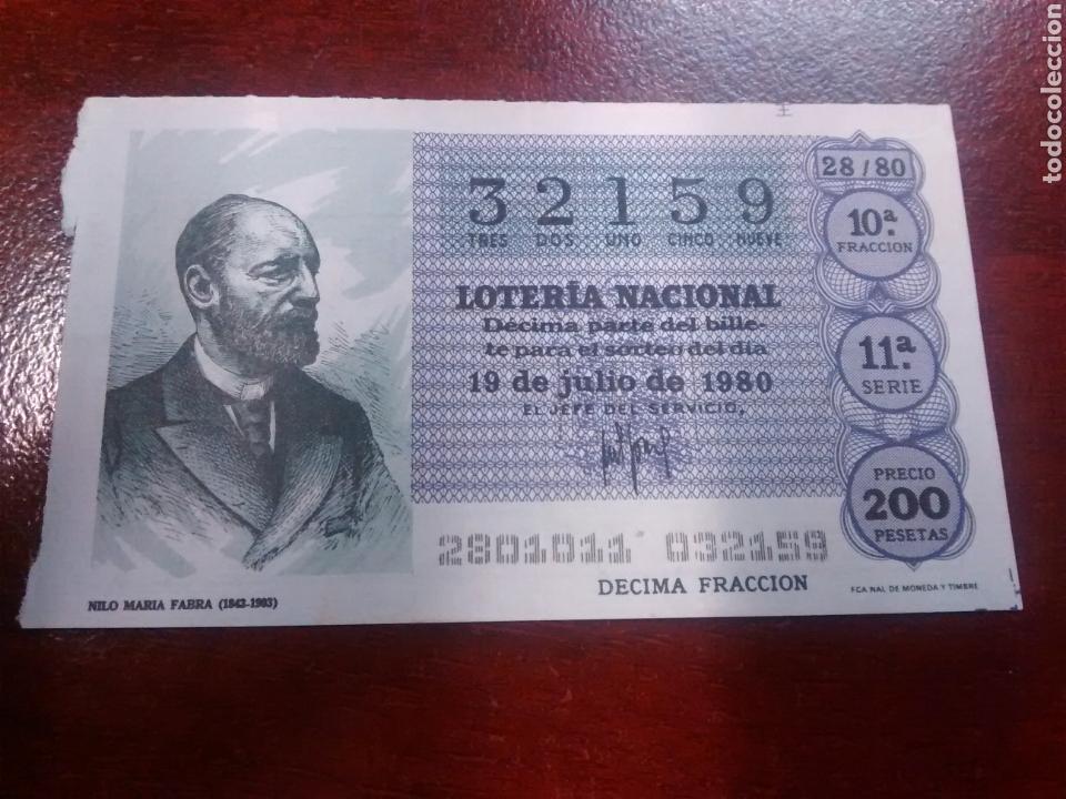 Loterie Nationale: Loter&iacute;a Nacional - 19 julio de 1980 - Nilo Mar&iacute;a Fabra