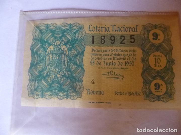 National Spanish Lottery: LOTERIA NACIONAL, SORTEO 18/1957.