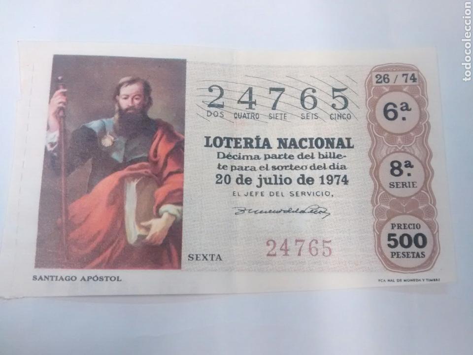 Loterie Nationale: D&eacute;cimo loter&iacute;a nacional 20 de julio 1974