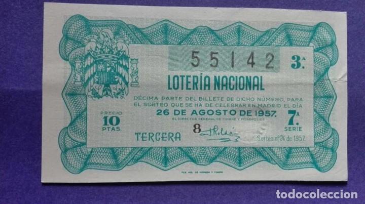 Nationale spanische Lotterie: decimo de loteria de 1957 sorteo 24