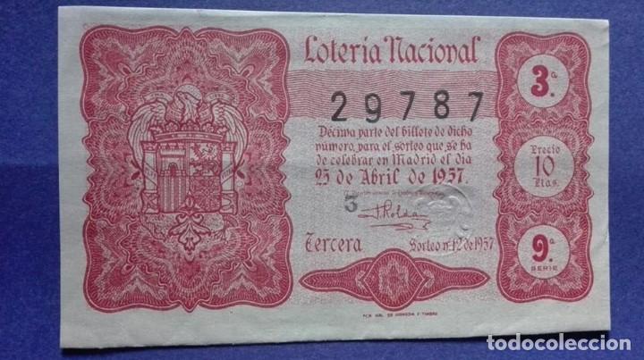Nationale spanische Lotterie: decimo de loteria de 1957 sorteo 12