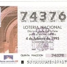 Lotería Nacional: DÉCIMO LOTERÍA AÑO 1995. SIERRA NEVADA 95. REF. 9-9510. Lote 104685895