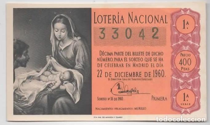 National Spanish Lottery: Loter&iacute;a Nacional 1960 ( sorteo 36 )