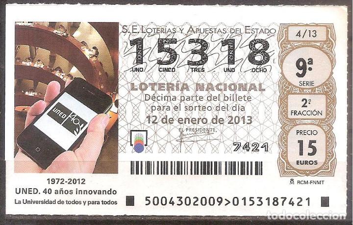 Loter&iacute;a Nacional: LOTERIA NACIONAL,12/01/2013.