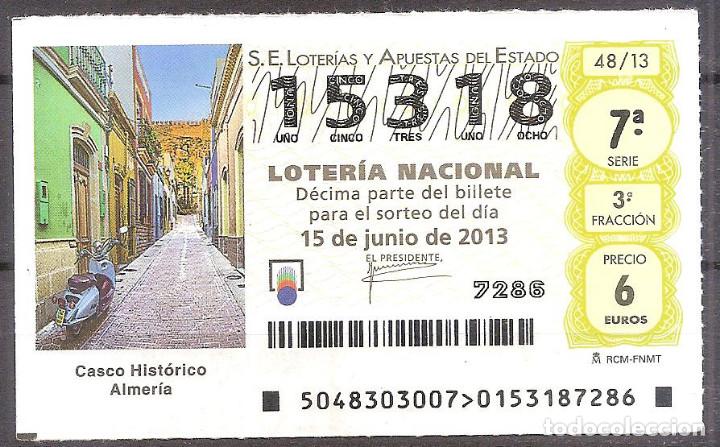 Loterie Nationale: LOTERIA NACIONAL,15/06/2013.