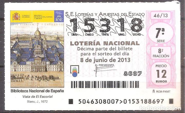 Loter&iacute;a Nacional: LOTERIA NACIONAL,08/06/2013.