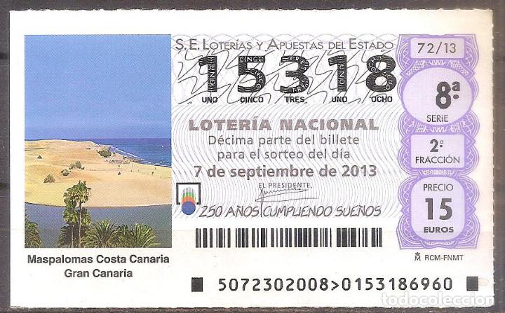 Nationale spanische Lotterie: LOTERIA NACIONAL,07/09/2013.
