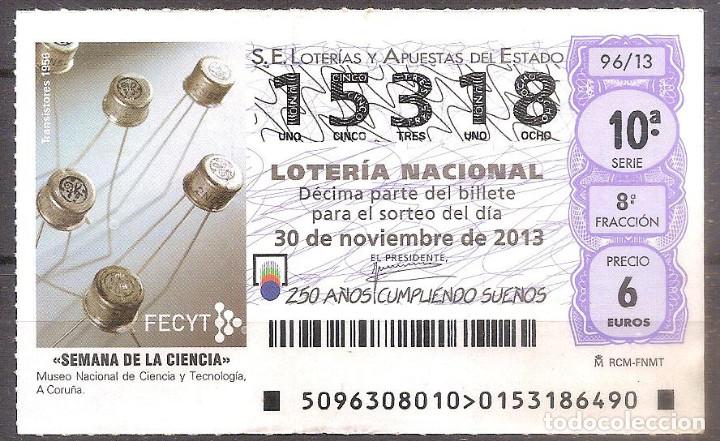 National Spanish Lottery: LOTERIA NACIONAL,30/11/2013.