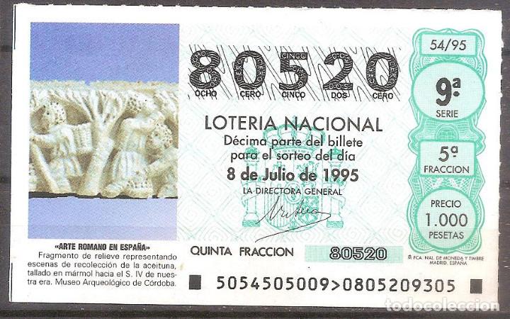 National Spanish Lottery: LOTERIA NACIONAL,08/07/1995.