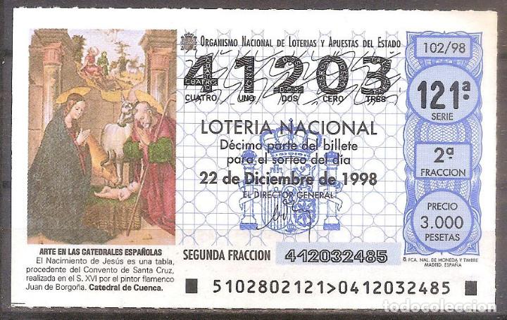 National Spanish Lottery: LOTERIA NACIONAL,22/12/1998.
