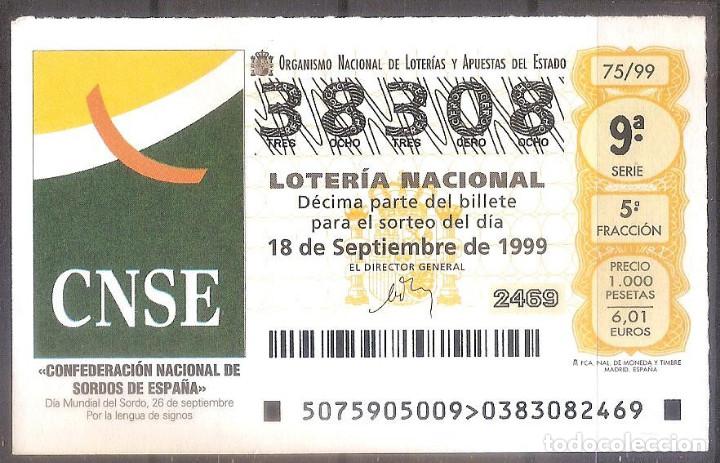 Loterie Nationale: LOTERIA NACIONAL,18/09/1999.