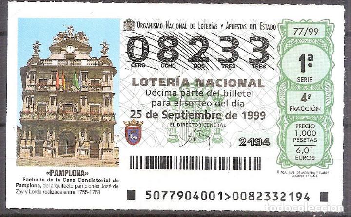 Loter&iacute;a Nacional: LOTERIA NACIONAL,25/09/1999.