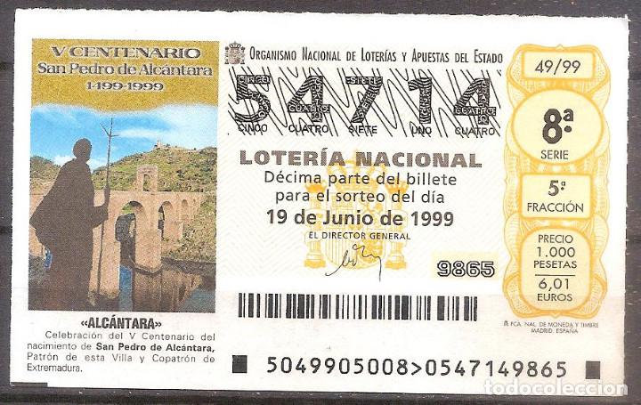 Loter&iacute;a Nacional: LOTERIA NACIONAL,19/06/1999.