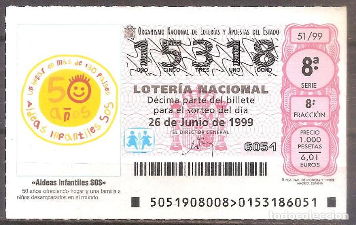 Loter&iacute;a Nacional: LOTERIA NACIONAL,26/06/1999.