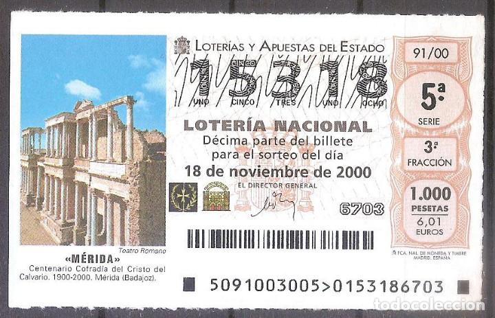 Loter&iacute;a Nacional: LOTERIA NACIONAL,18/11/2000.