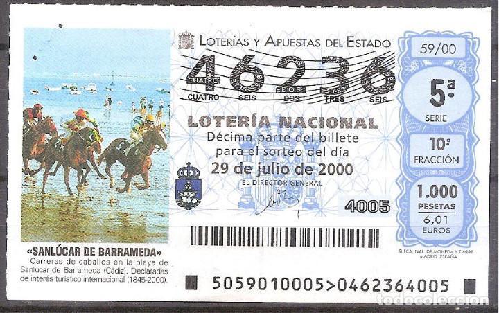 Loter&iacute;a Nacional: LOTERIA NACIONAL,29/07/2000.