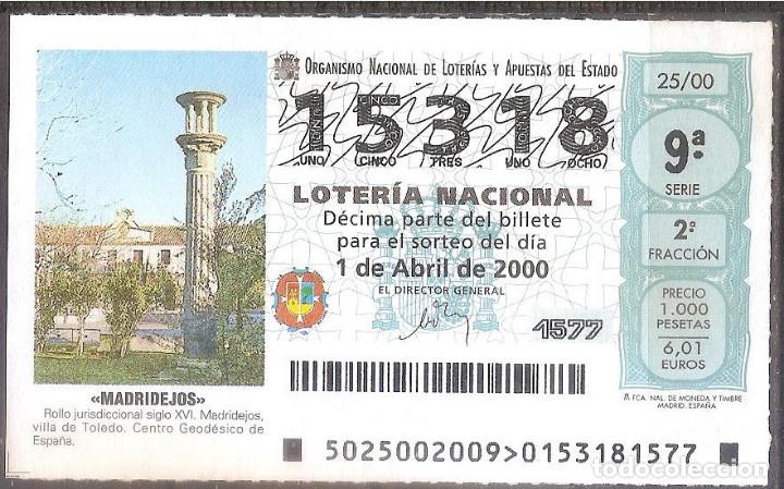 Loter&iacute;a Nacional: LOTERIA NACIONAL,01/04/2000.