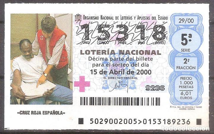 Loter&iacute;a Nacional: LOTERIA NACIONAL,15/04/2000.
