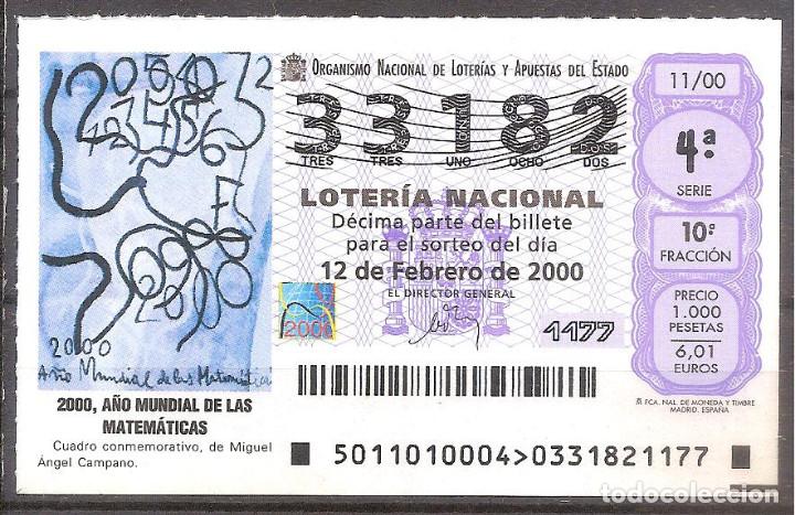 Loter&iacute;a Nacional: LOTERIA NACIONAL,12/02/2000.