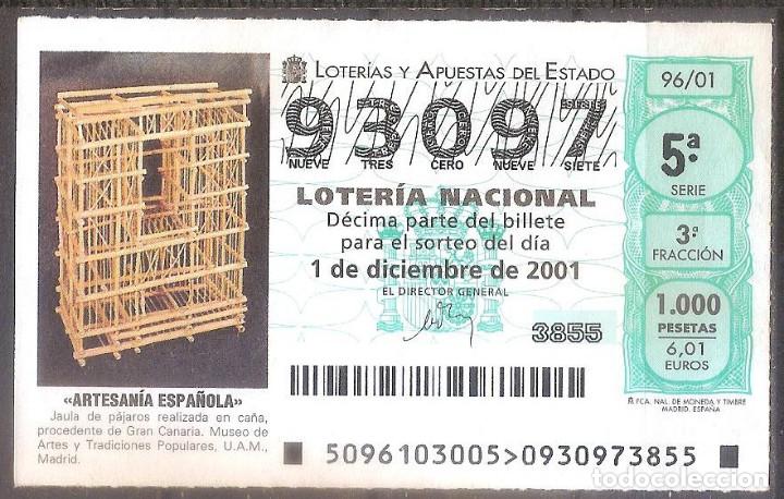 Loter&iacute;a Nacional: LOTERIA NACIONAL,01/12/2001.