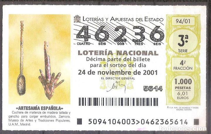 Loter&iacute;a Nacional: LOTERIA NACIONAL,24/11/2001.