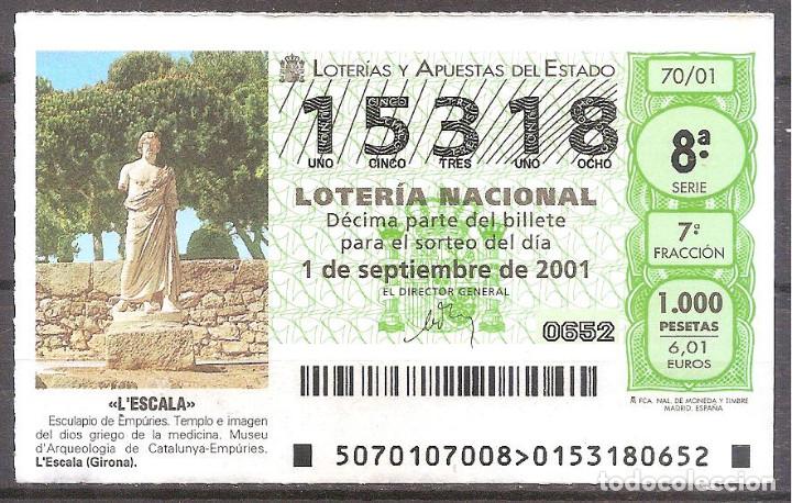 Loter&iacute;a Nacional: LOTERIA NACIONAL,01/09/2001.