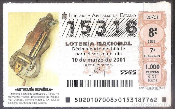 Loter&iacute;a Nacional: LOTERIA NACIONAL,10/03/2001.
