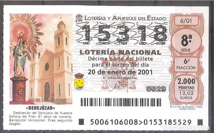 Loter&iacute;a Nacional: LOTERIA NACIONAL,20/01/2001.